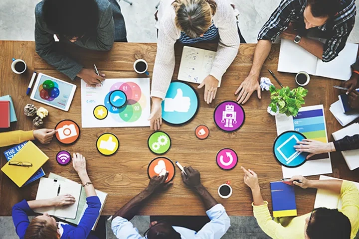 Group of people having a meeting